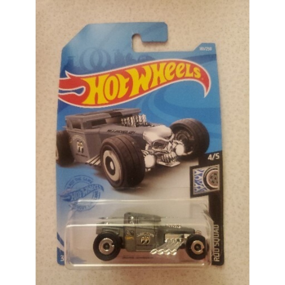 Hot Wheels Bone Shaker, Rod Squad, Gray NOC